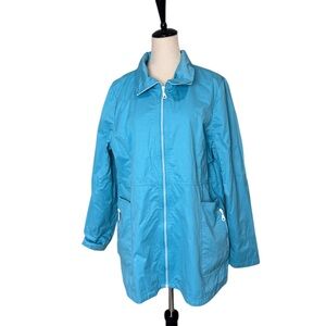 Pendleton Womens Sz XXL Blue Lined Wind Breaker Coat Jacket